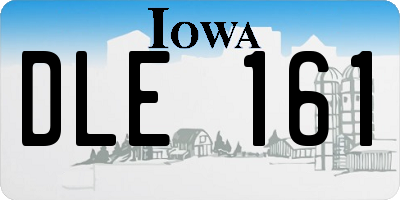 IA license plate DLE161