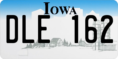 IA license plate DLE162