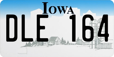IA license plate DLE164