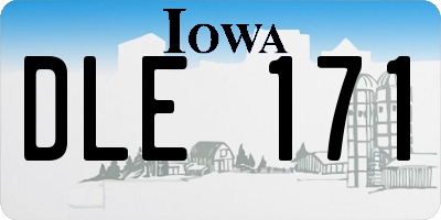 IA license plate DLE171
