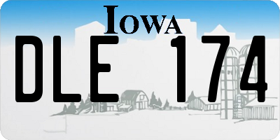 IA license plate DLE174