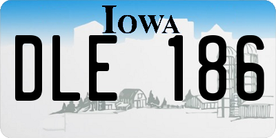 IA license plate DLE186