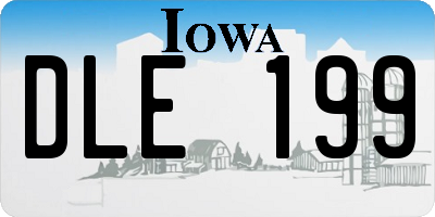 IA license plate DLE199