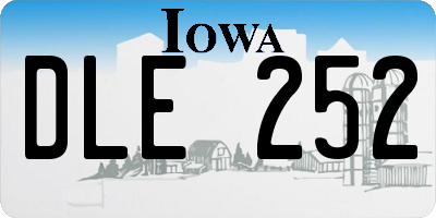 IA license plate DLE252
