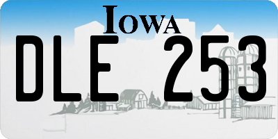 IA license plate DLE253