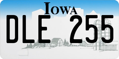 IA license plate DLE255