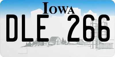 IA license plate DLE266