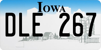 IA license plate DLE267