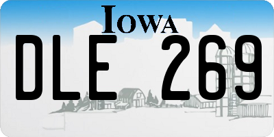 IA license plate DLE269