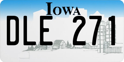 IA license plate DLE271