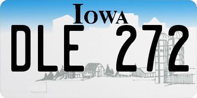 IA license plate DLE272