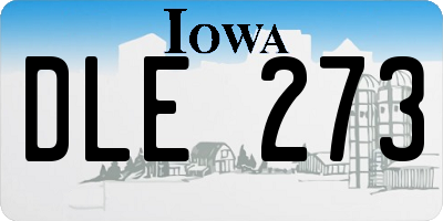 IA license plate DLE273
