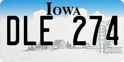 IA license plate DLE274