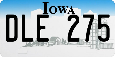 IA license plate DLE275