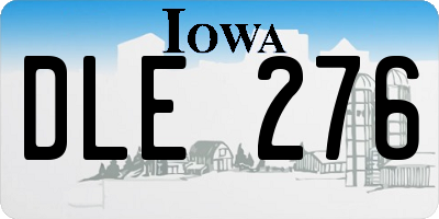 IA license plate DLE276