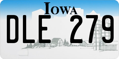 IA license plate DLE279