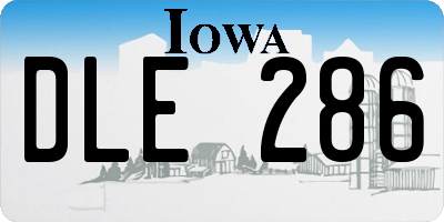 IA license plate DLE286