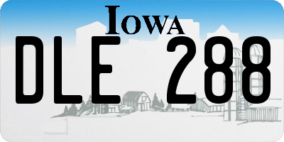 IA license plate DLE288