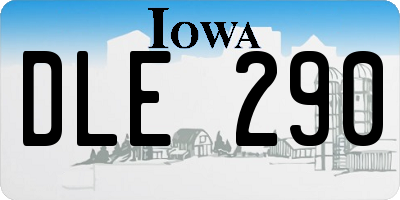 IA license plate DLE290