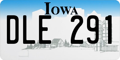 IA license plate DLE291