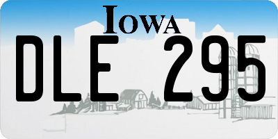 IA license plate DLE295