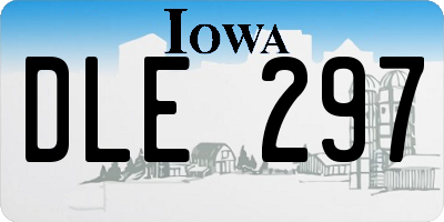 IA license plate DLE297
