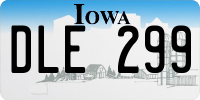 IA license plate DLE299