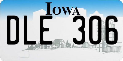 IA license plate DLE306