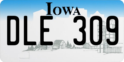 IA license plate DLE309
