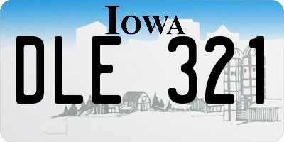 IA license plate DLE321