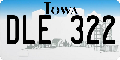 IA license plate DLE322