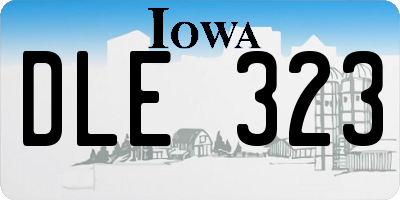 IA license plate DLE323