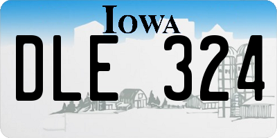 IA license plate DLE324
