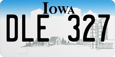 IA license plate DLE327