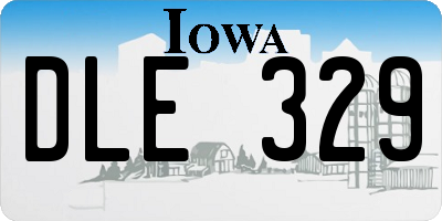 IA license plate DLE329
