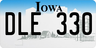 IA license plate DLE330