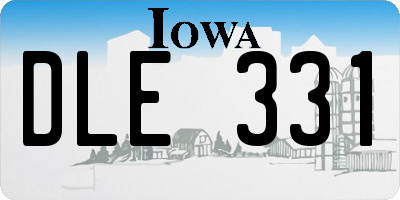 IA license plate DLE331