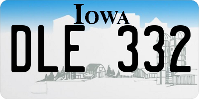 IA license plate DLE332