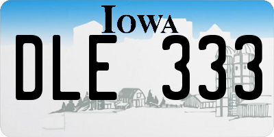 IA license plate DLE333