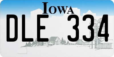 IA license plate DLE334