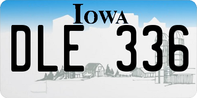 IA license plate DLE336