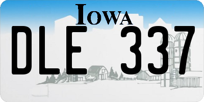 IA license plate DLE337