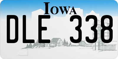 IA license plate DLE338