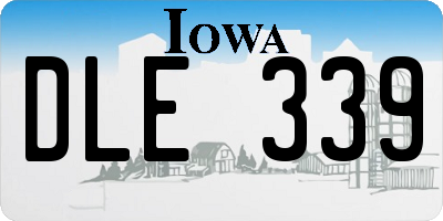 IA license plate DLE339