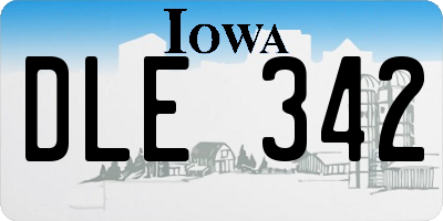 IA license plate DLE342