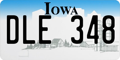 IA license plate DLE348
