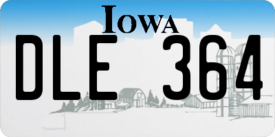 IA license plate DLE364