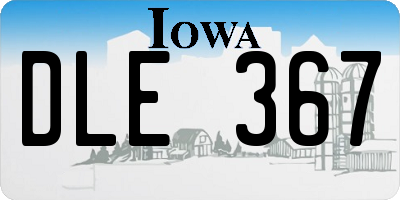 IA license plate DLE367