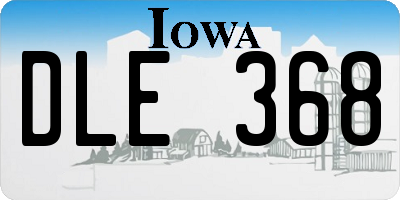 IA license plate DLE368