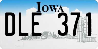 IA license plate DLE371